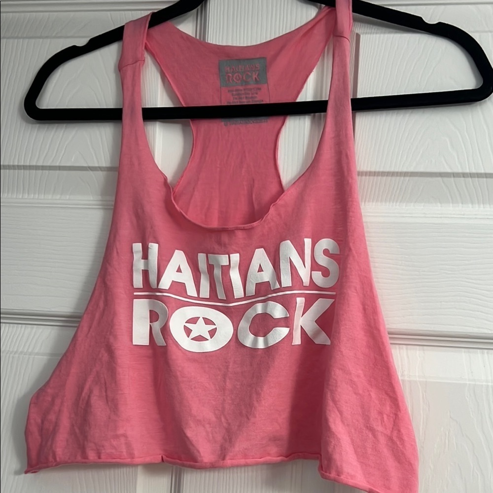 Pink Haitians Rock Tank Top Size M
